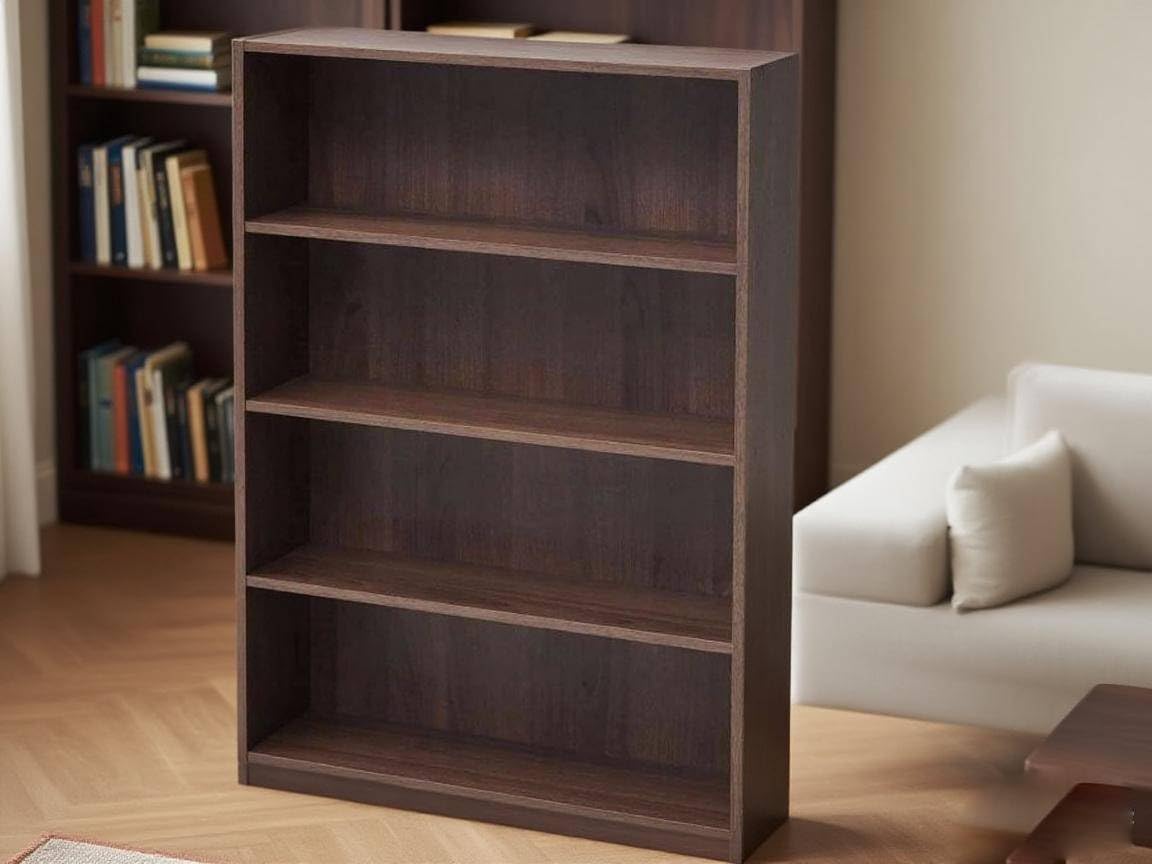 Amazon｜文庫本収納ラック 本棚 ウォルナット 幅60×奥行17×高さ89cm